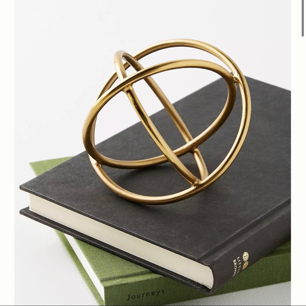 Anthropologie Gold Spherical Decorative Object